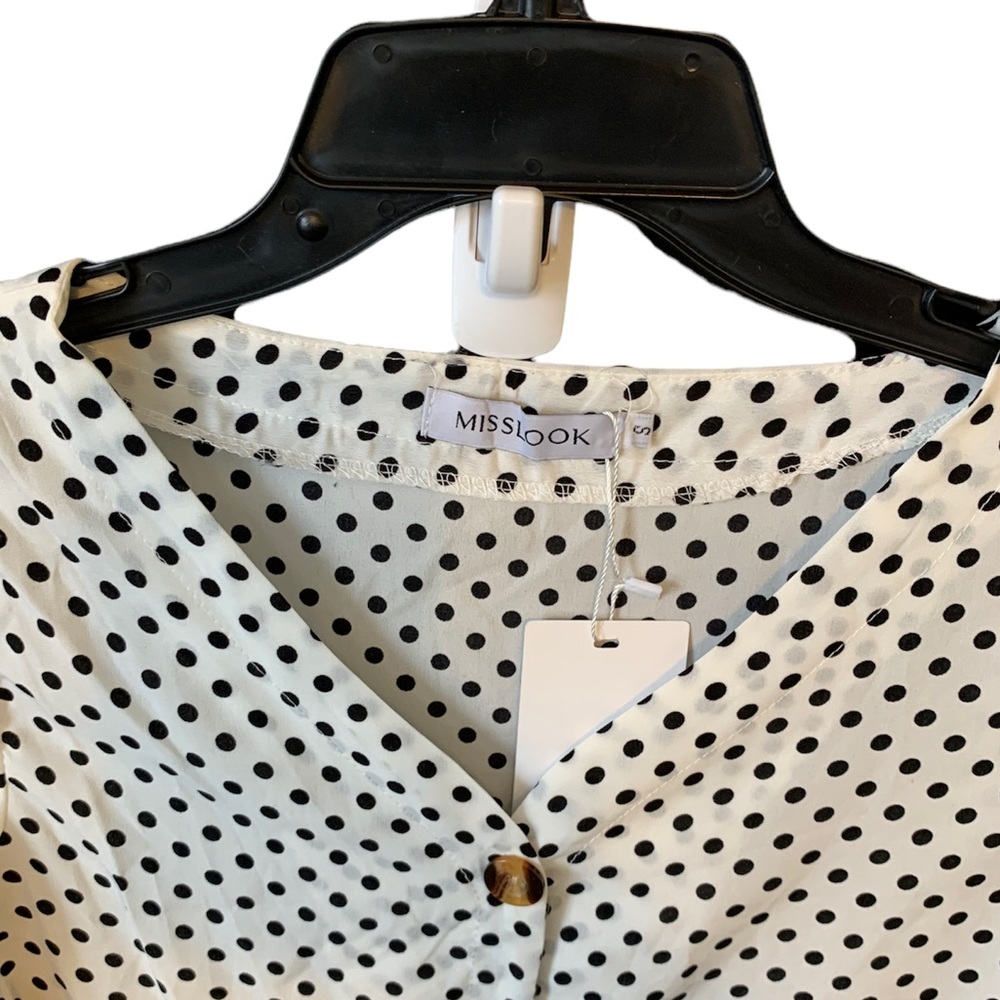 Misslook Long Sleeve Polka Dot Dress - Picture 2 of 6